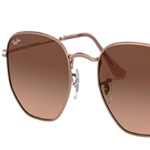RAY BAN HEXAGONAL FLAT LENS SUNGLASSES ****BRAND NEW WITH CASE****